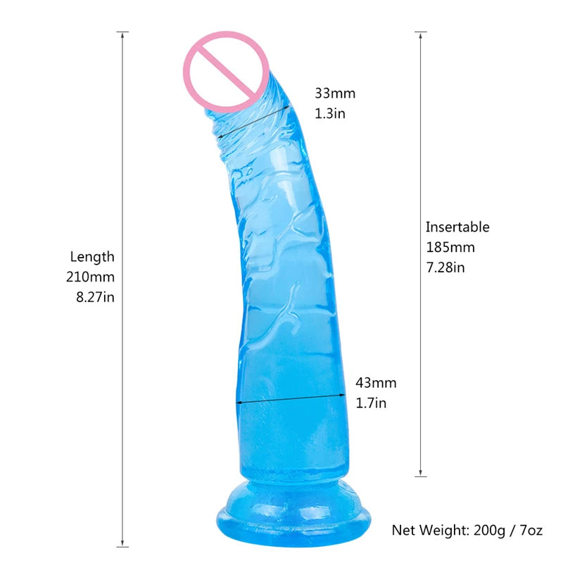 Multicoloured Realistic Dick's 18.5cm.