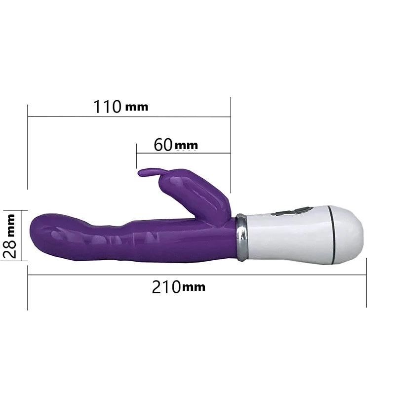 Juicy's Rabbit Vibrator. Double Rod. Clitoral Stimulator.