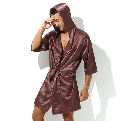 Sexy Men's Satin Dressing Gown.