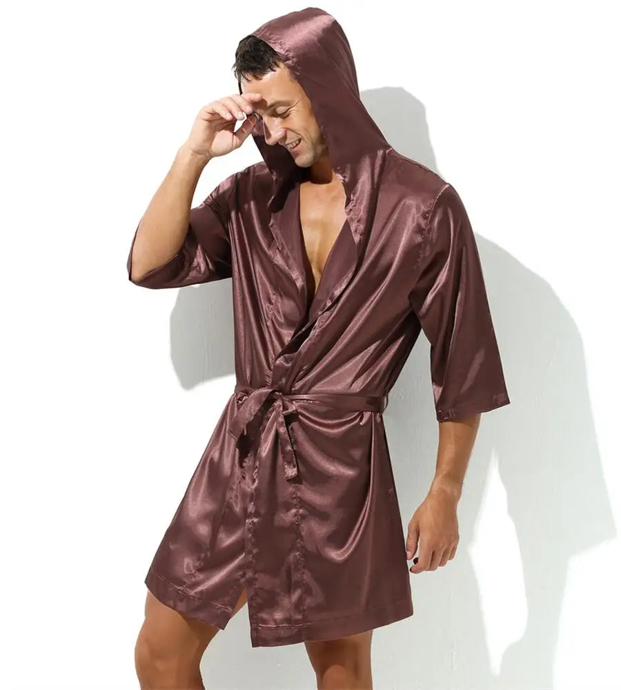 Sexy Men's Satin Dressing Gown.