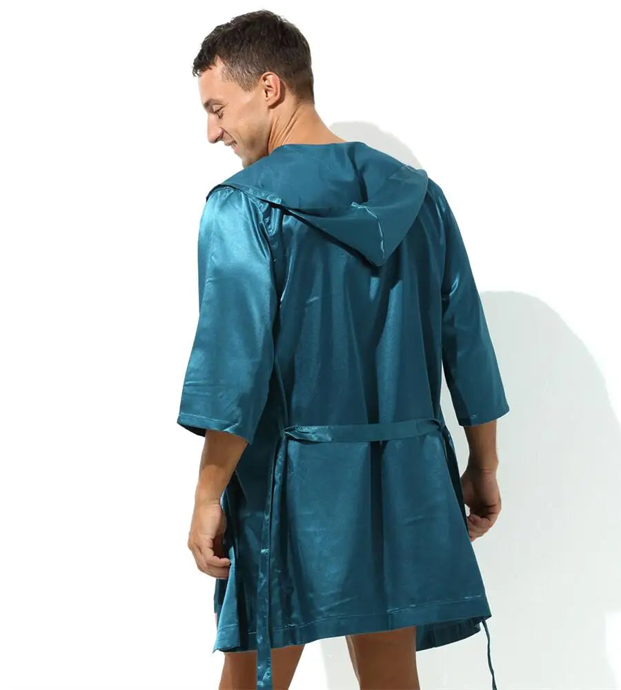 Sexy Men's Satin Dressing Gown.