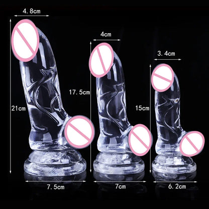 Crystal Clear Silicone Dildo