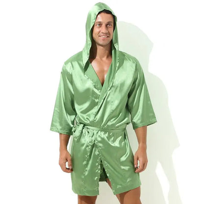 Sexy Men's Satin Dressing Gown.