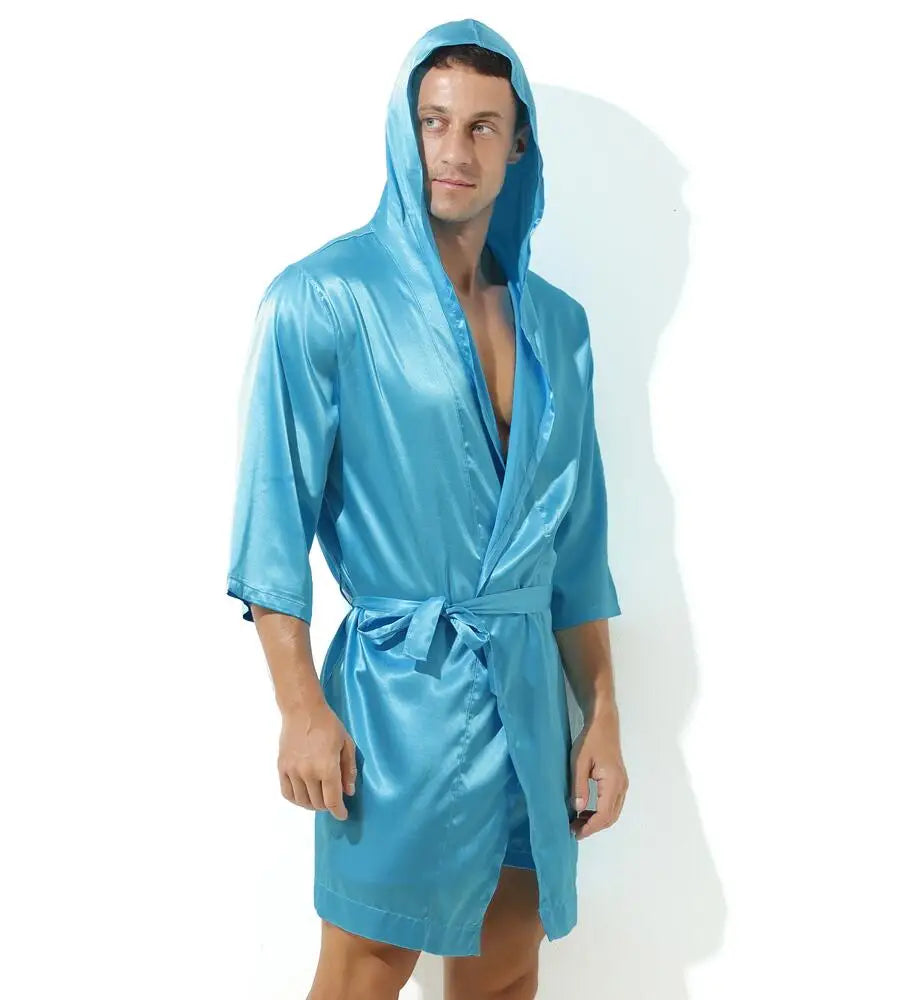 Sexy Men's Satin Dressing Gown.