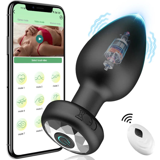 Wireless Control Anal Vibrator. Butt Plug. Bluetooth iOS and Android.