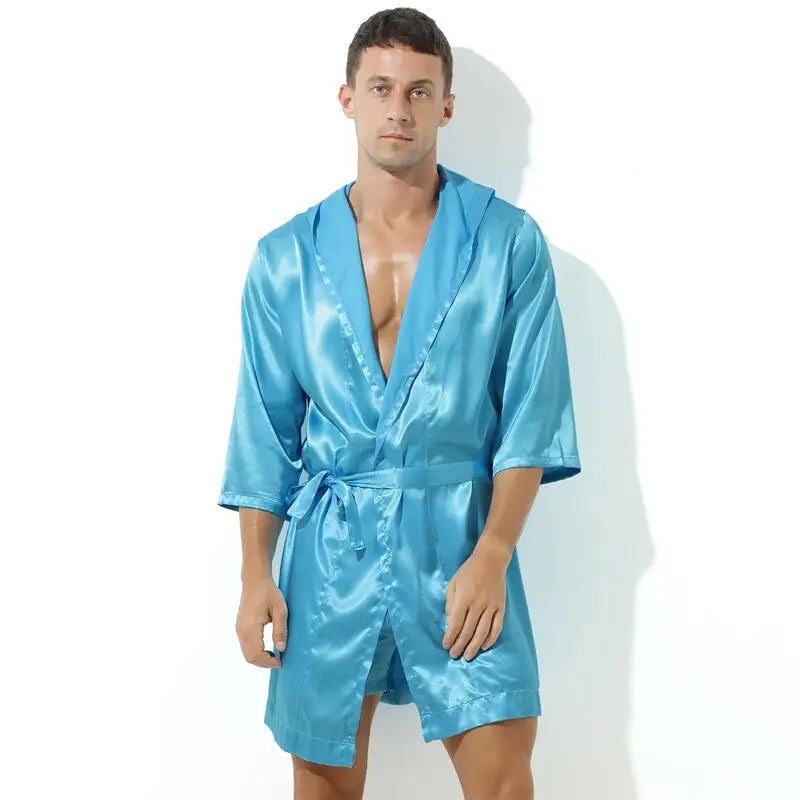 Sexy Men's Satin Dressing Gown.