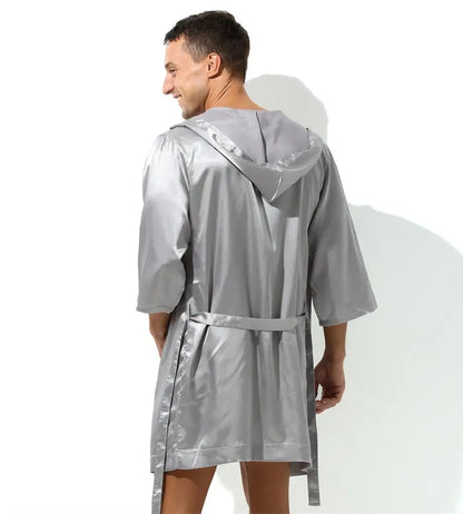 Sexy Men's Satin Dressing Gown.