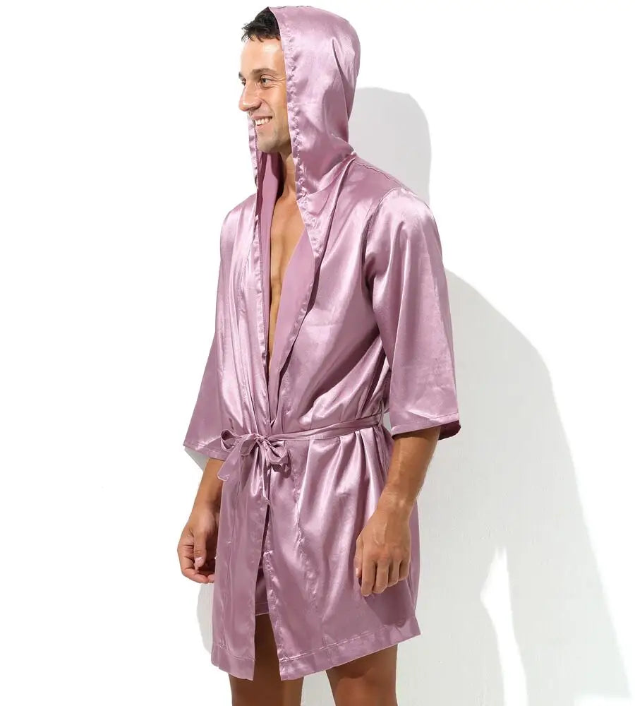 Sexy Men's Satin Dressing Gown.