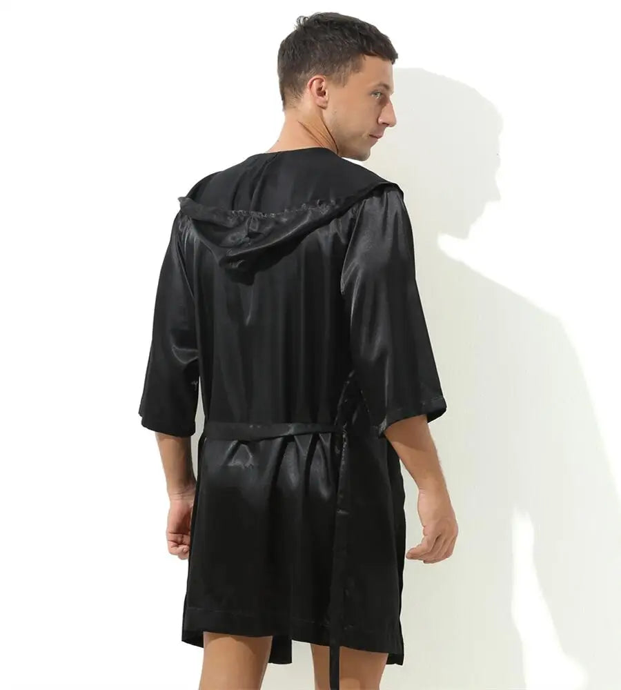 Sexy Men's Satin Dressing Gown.