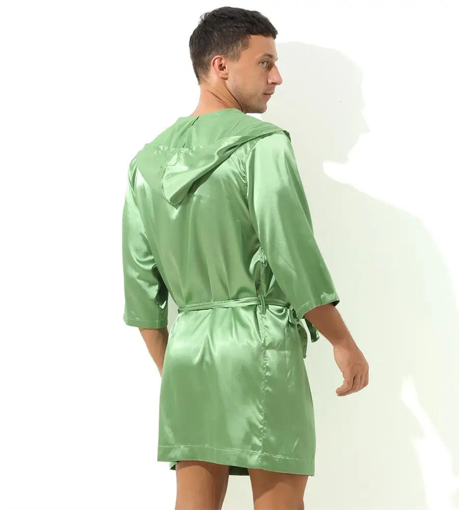 Sexy Men's Satin Dressing Gown.