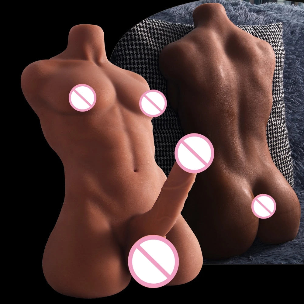 Sex Torso Man. Realisitc Cock and Butt. Doll For Women and Men 3D Silicone Doll.