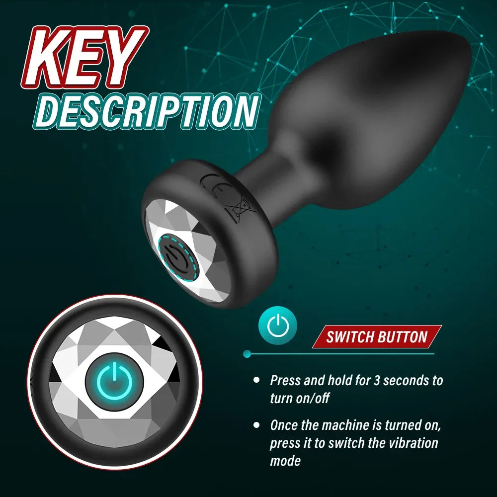 Wireless Control Anal Vibrator. Butt Plug. Bluetooth iOS and Android.