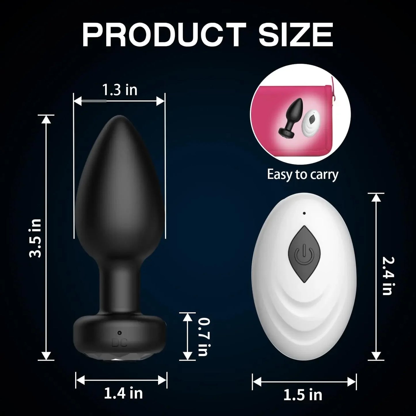 Wireless Control Anal Vibrator. Butt Plug. Bluetooth iOS and Android.