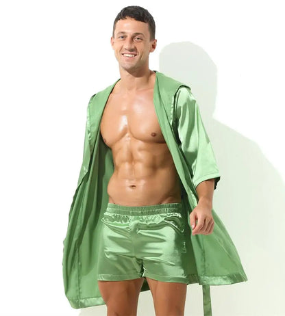 Sexy Men's Satin Dressing Gown.