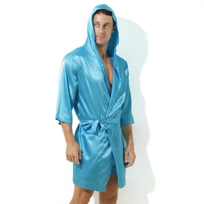 Sexy Men's Satin Dressing Gown.