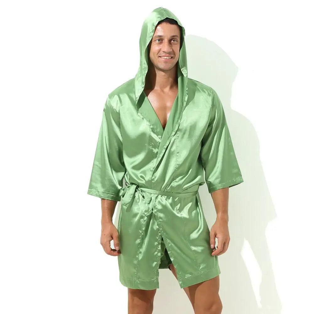 Sexy Men's Satin Dressing Gown.