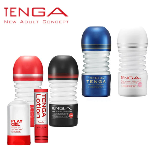 TENGA Masturbator Cup. 4 Styles. Silicone Rotate Cup. Adult Sex Toys. Pocket Pussy with Lube