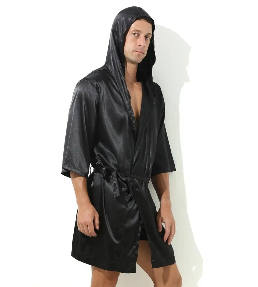 Sexy Men's Satin Dressing Gown.