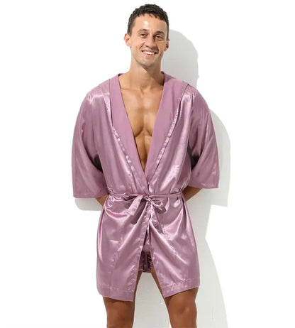 Sexy Men's Satin Dressing Gown.