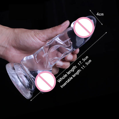 Crystal Clear Silicone Dildo