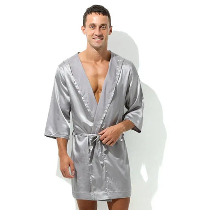 Sexy Men's Satin Dressing Gown.