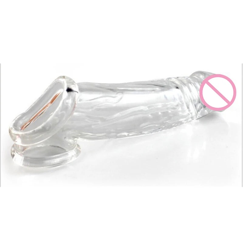 Penis Silicone Sleeve. Ring Extensions. Stimulating ribs for Men.