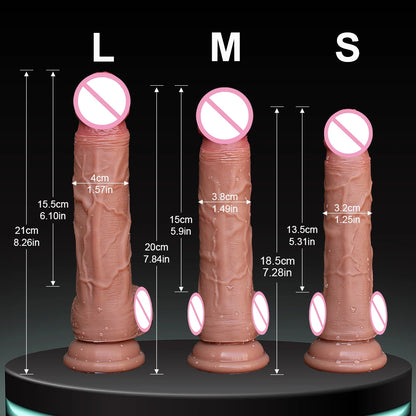 Jock Dick Dildo. Realistic Penis. Silicone Layer Dildo with Suction Cup.