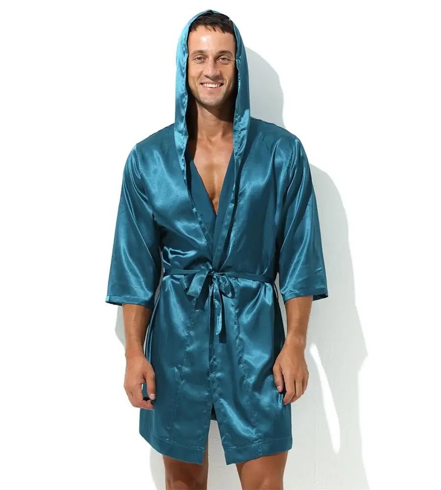 Sexy Men's Satin Dressing Gown.