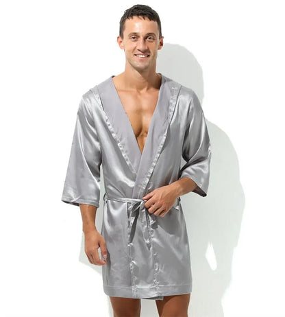 Sexy Men's Satin Dressing Gown.