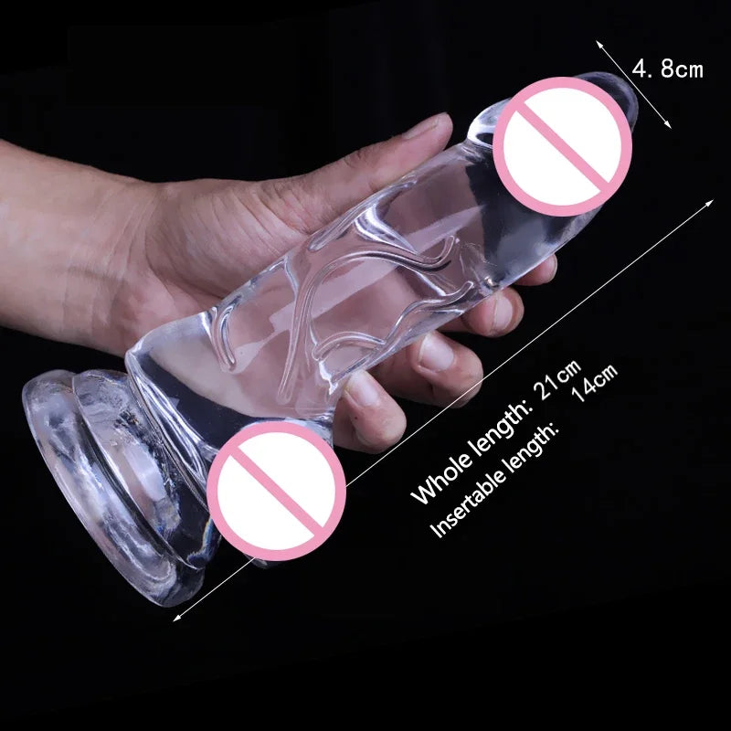 Crystal Clear Silicone Dildo