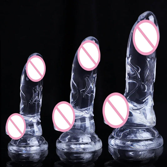 Crystal Clear Silicone Dildo