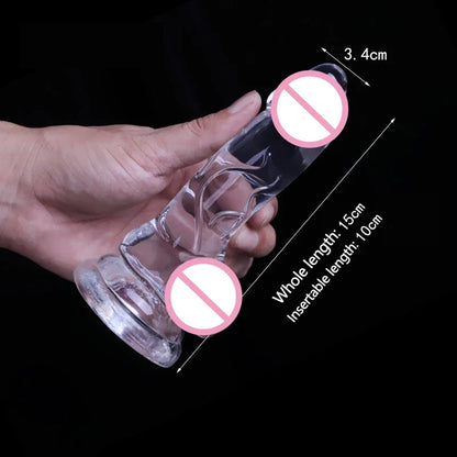 Crystal Clear Silicone Dildo