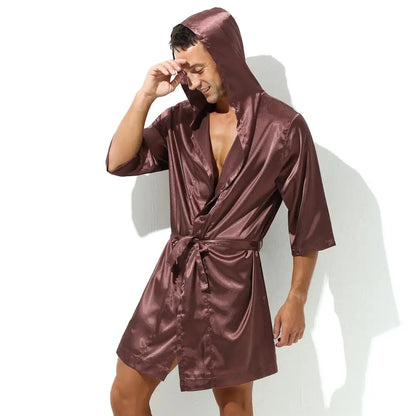 Sexy Men's Satin Dressing Gown.